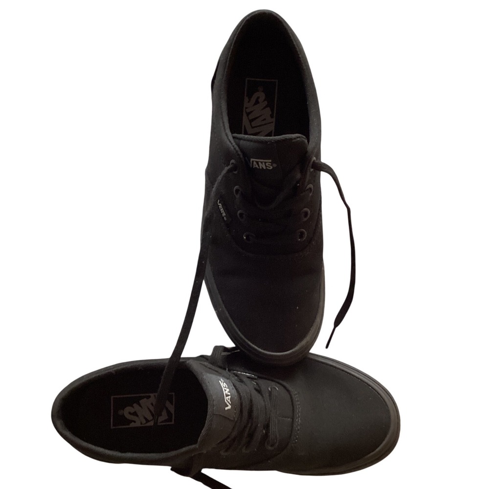 Vans Authentic‎ Low Top Black Canvas Womens Sneakers Size 7